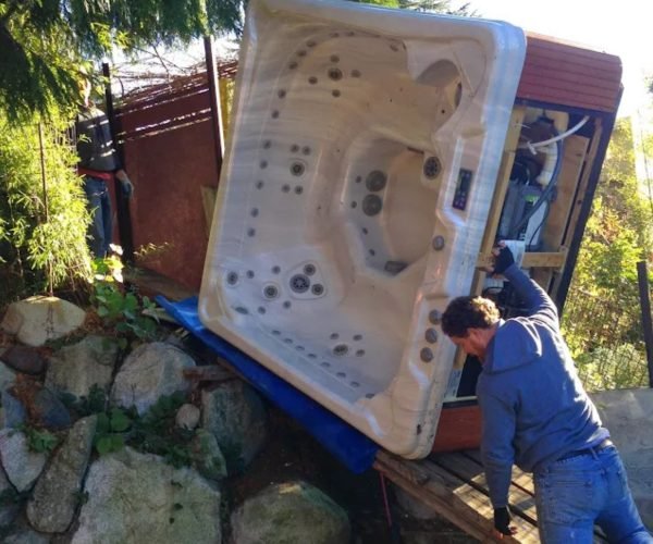 moving a huge hot tub