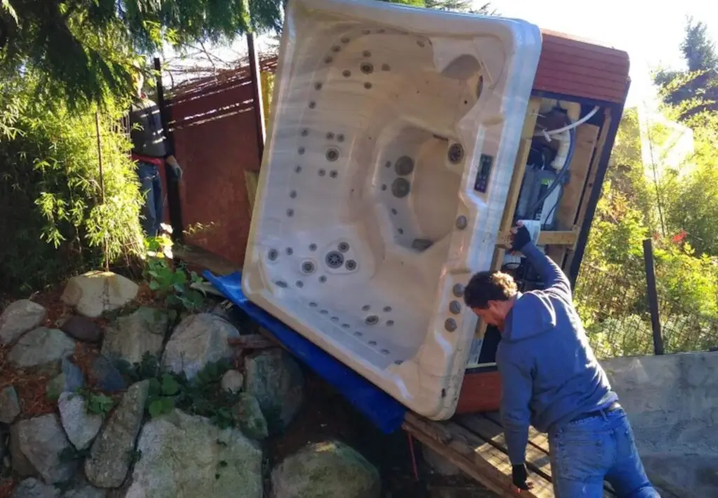 moving a huge hot tub
